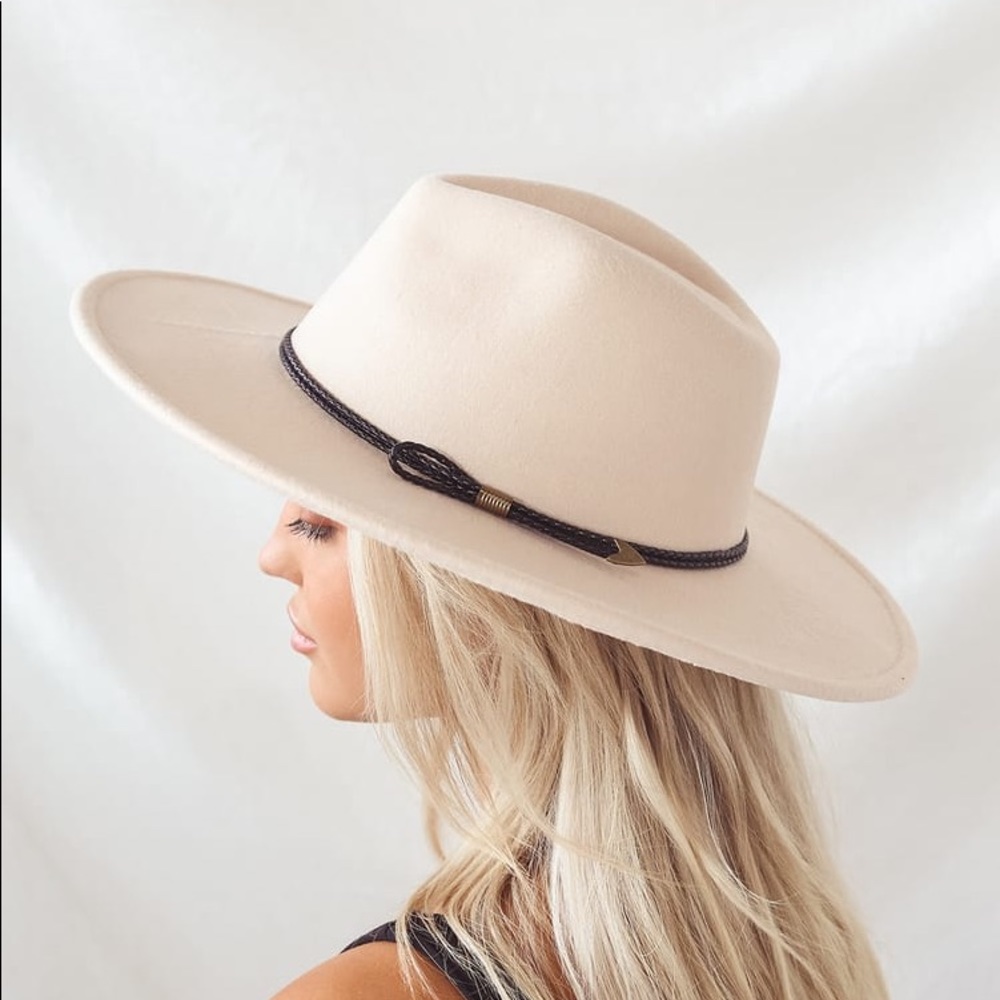 Cream Felt Fedora Hat